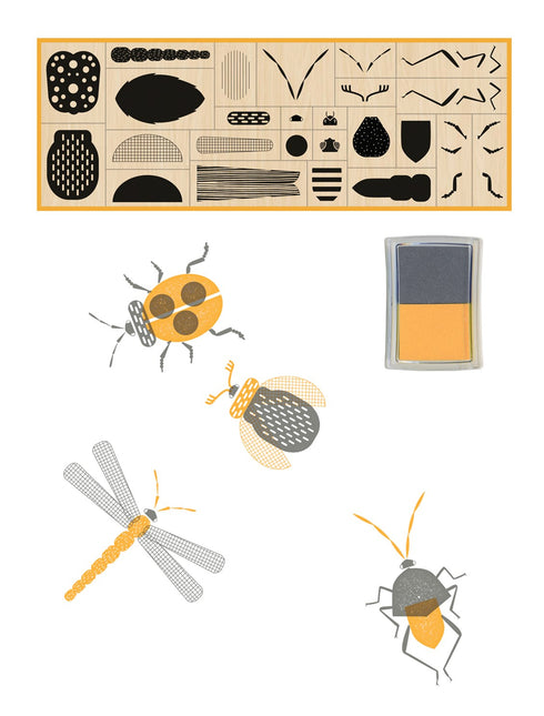 STAMP BUGS: 25 STAMPS AND 2 INK PADS